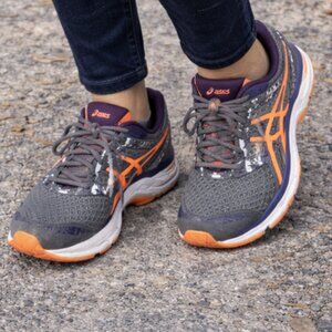 ASICS Gel Excite 4 Running Shoes Gray Orange Purple Women’s 7.5 (EU 39)